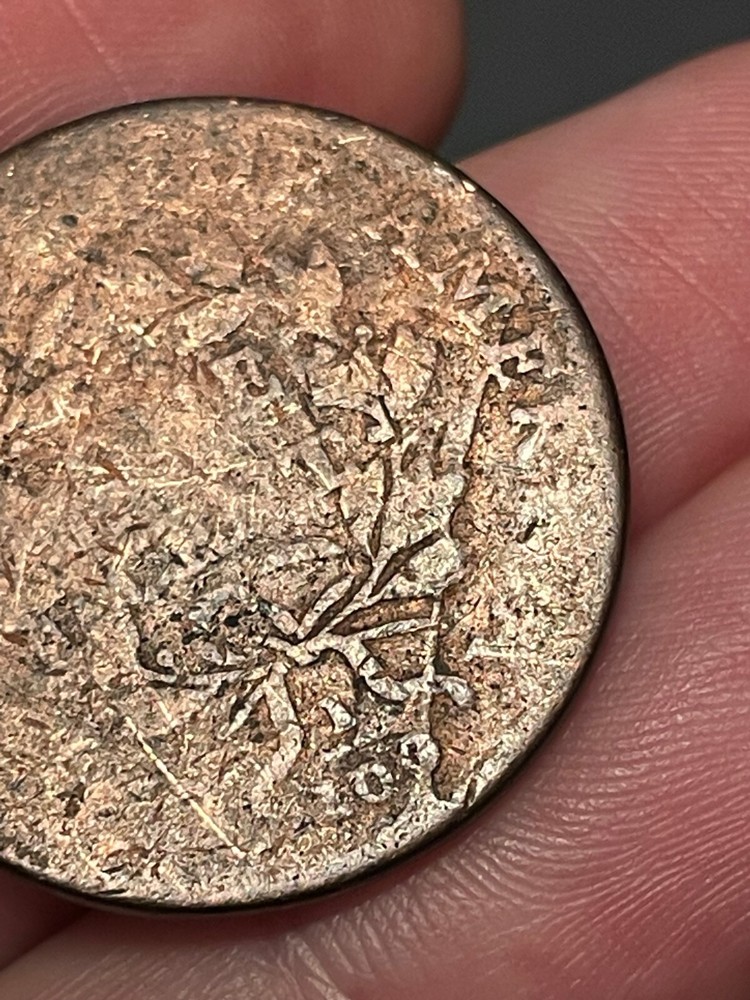 1798 Draped Bust Large Cent Penny- S-186, Large Reverse Die Break