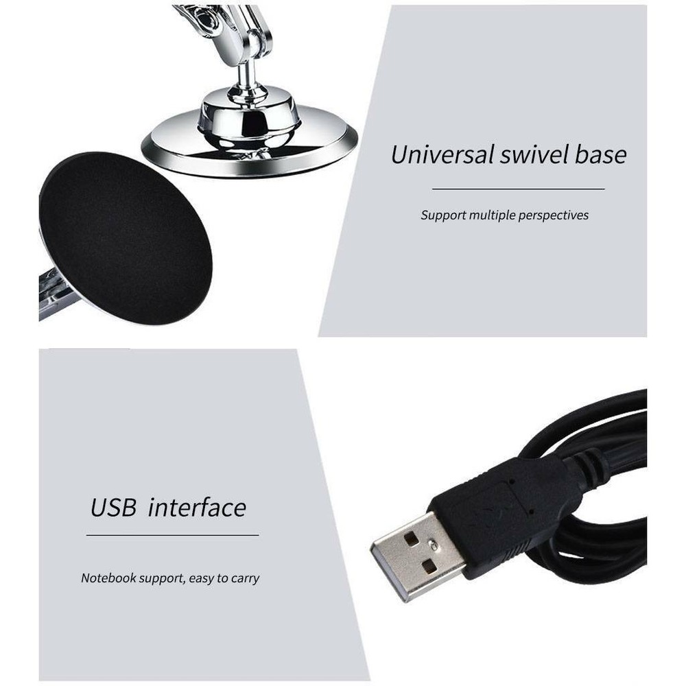 8LED USB Digital Microscope Biological Endoscope Magnifier Camera w/Stand 1000X