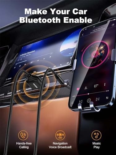 Aux to Bluetooth Receiver for Car, Bluetooth Aux Adapter with USB to 3.5mm