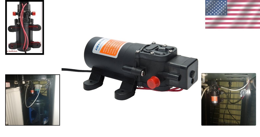 Lightweight Self-Priming 12V Water Pump - 35 PSI, Efficient Liquid Transfer