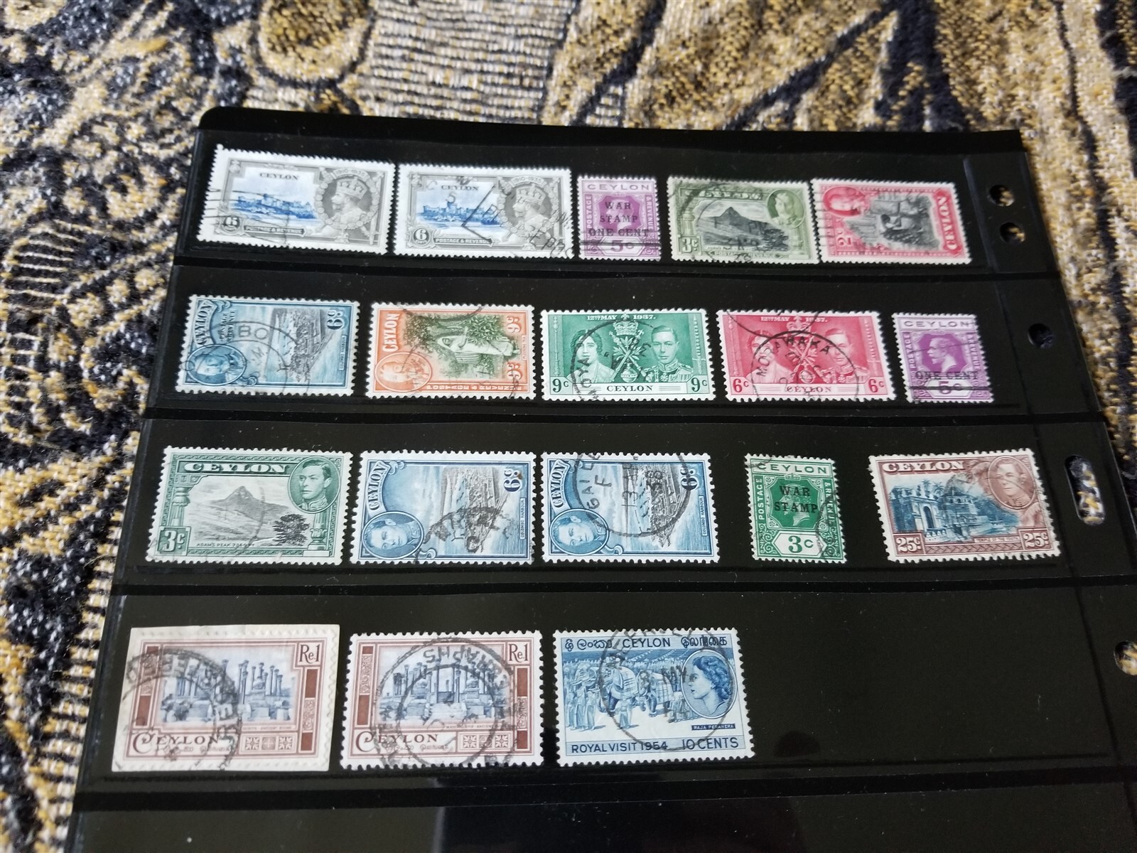 British Colonies Stamp Collection - Ceylon - Used - 2 Scans - P212 Tariff Incl