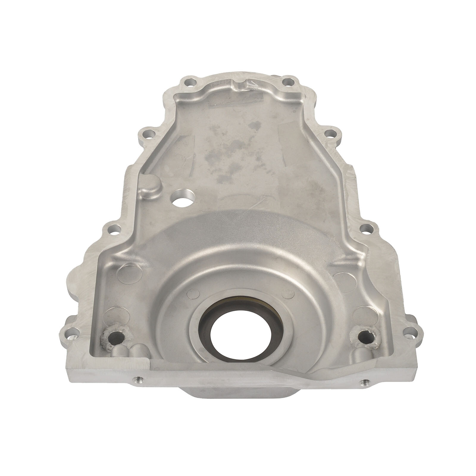 For LS Gen 4 Front Engine Timing Chain Cover w/10AN Twin Turbo Oil Drain Fitting