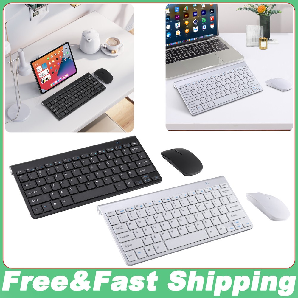 Mini Wireless Keyboard And Mouse Set 2.4G Ultra-Thin For Mac Apple PC Computer