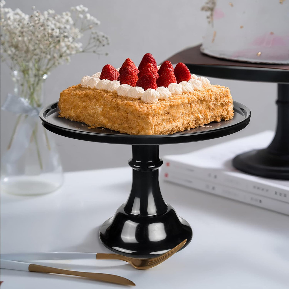 Round Cake Stand in Black 11"
