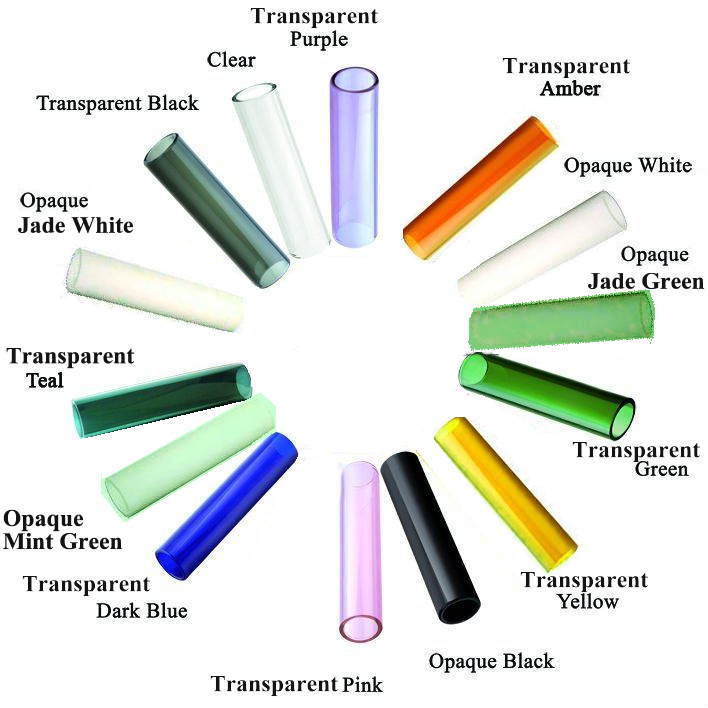 Devardi Glass COE 33 Boro Tubing, 30 Colored Borosilicate 12" Tubes Lampworking