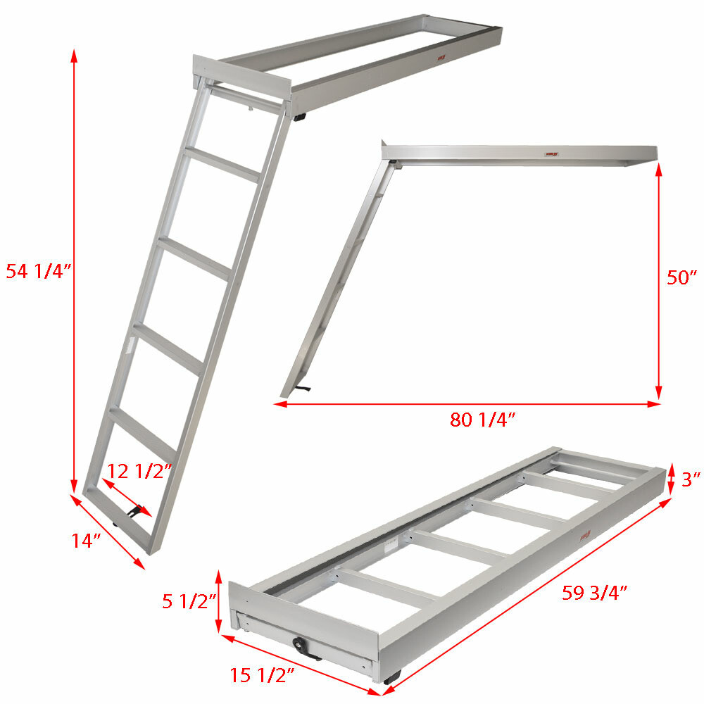 Extreme Max Pontoon Boat Undermount Ladder 3005.3430 | 5 Step