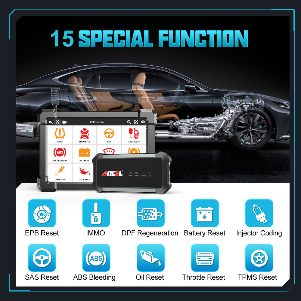 Ancel X7 Bidirectional All System OBD2 Scanner Car Diagnostic Tool Code Reader