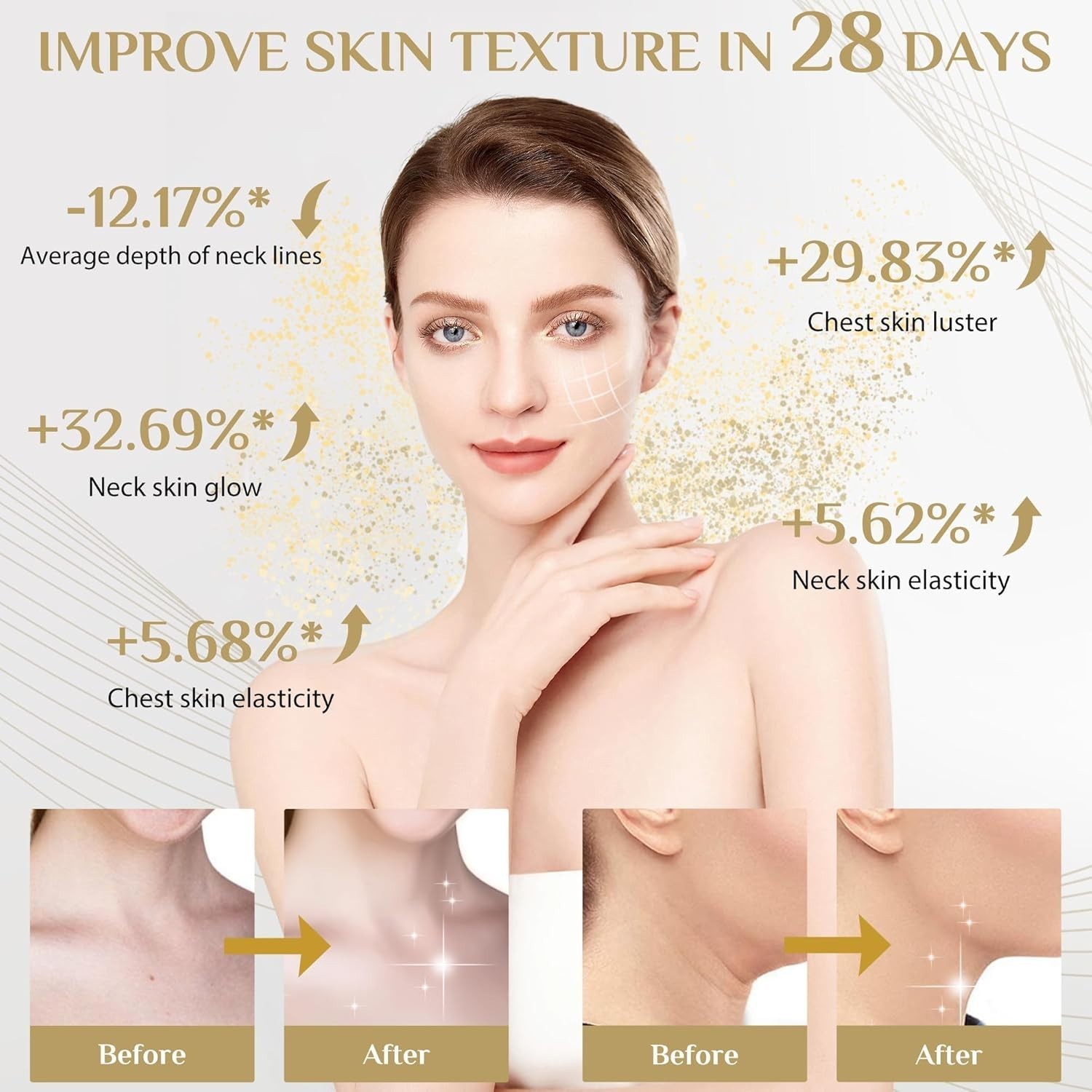 Red Light Therapy Mask Set, Five-Level Brightness Adjustment for Face and Neck,