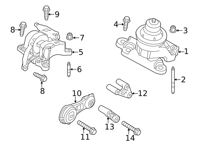 Genuine Ford Mount FB5Z-6038-B