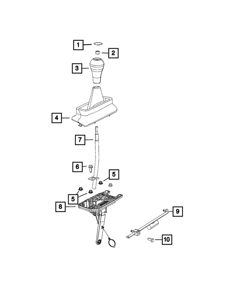 Genuine Mopar Gear Shift Control Rod 68423293AA