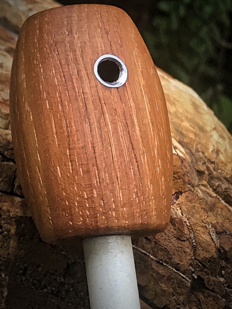 Handmade Reclaimed Hickory Handle 3/8" Ceramic Field Sharpener