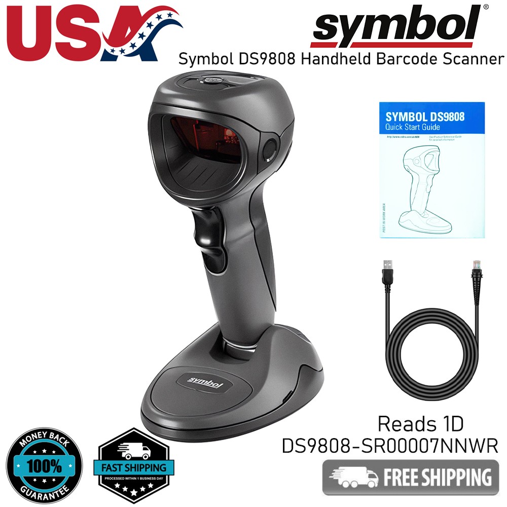 Symbol DS9808-SR00007NNWR Handheld 2D 1D Barcode Scanner USB Code Reader