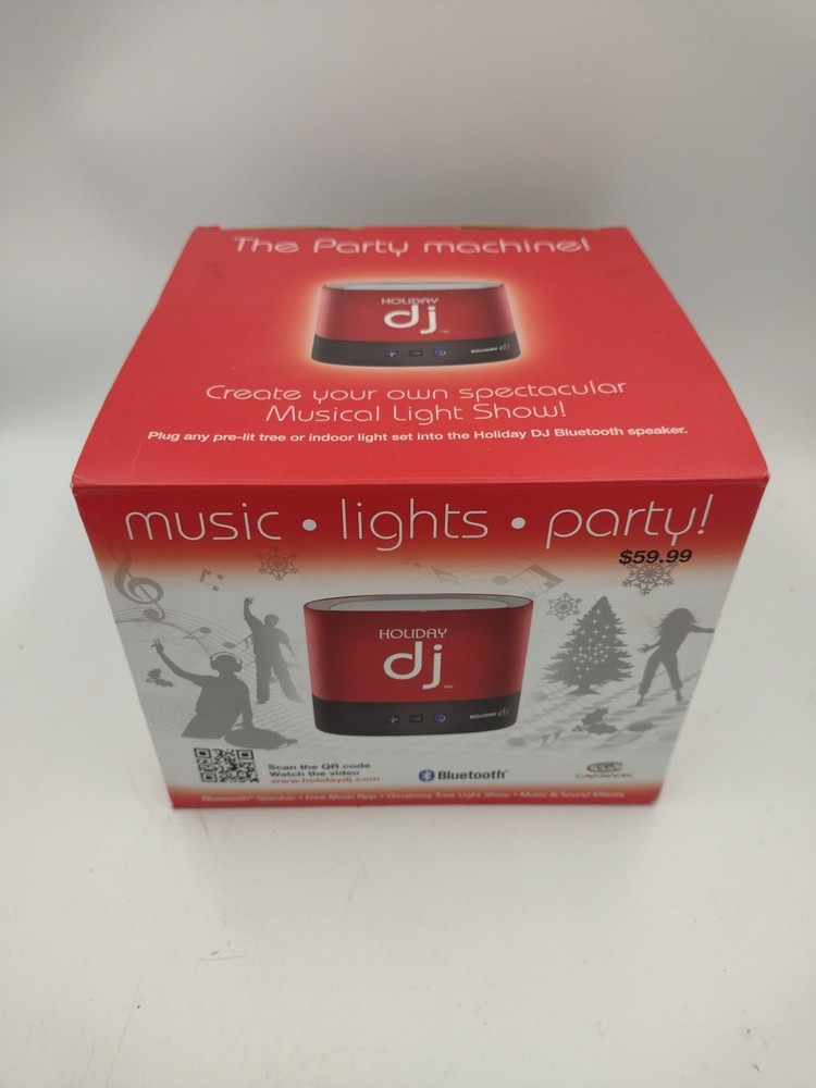 Holiday DJ Party Machine Speaker Bluetooth Musical Light Show Iphone Android