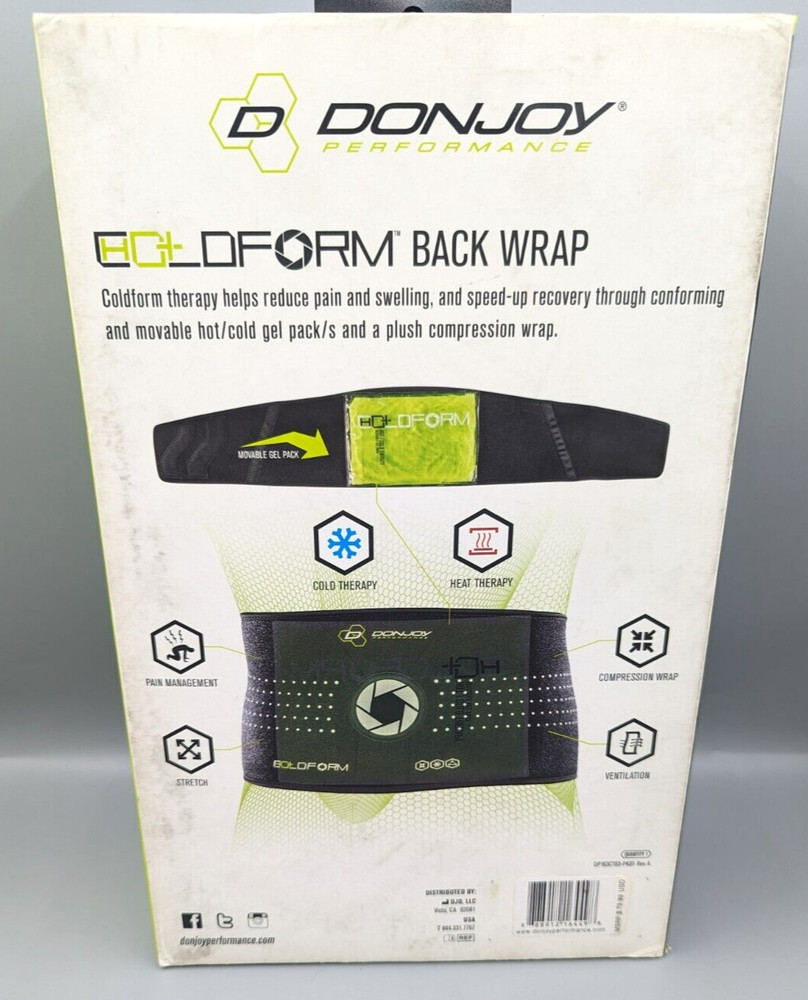 DonJoy Performance Hot/Cold Therapy Compressive Back Wrap Gel Pack S/M