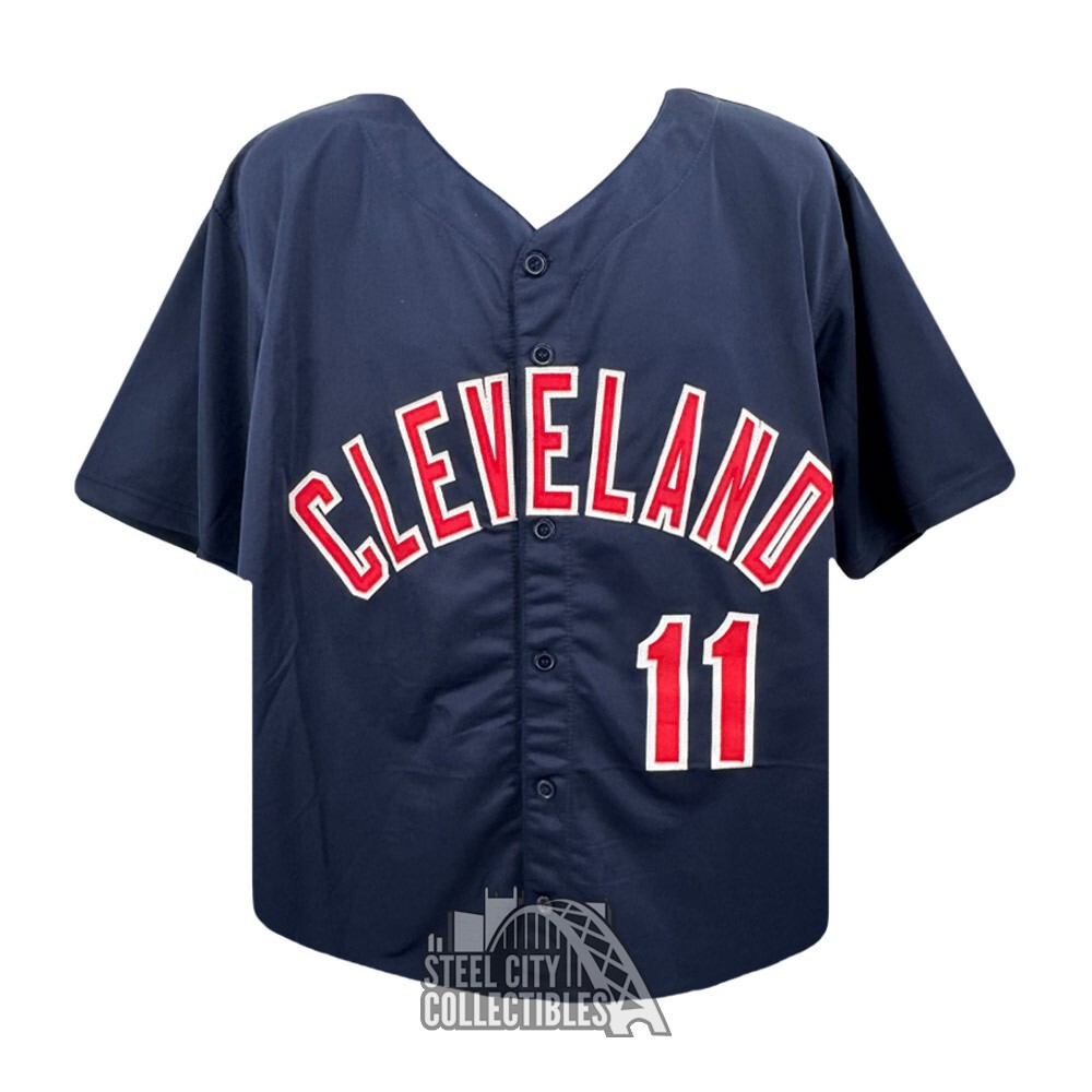 Jose Ramirez Autographed Custom Blue Baseball Jersey - JSA COA
