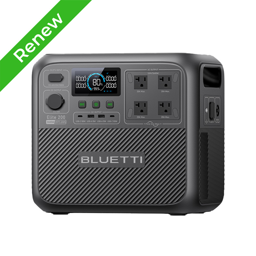 BLUETTI Elite 200 V2 2600W 2073Wh Portable Power Station for RV Trip/Home Backup