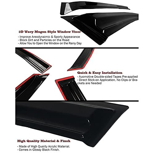 Window Visors Vent Rain Guard Shade Deflector Replacement for 2014-2020
