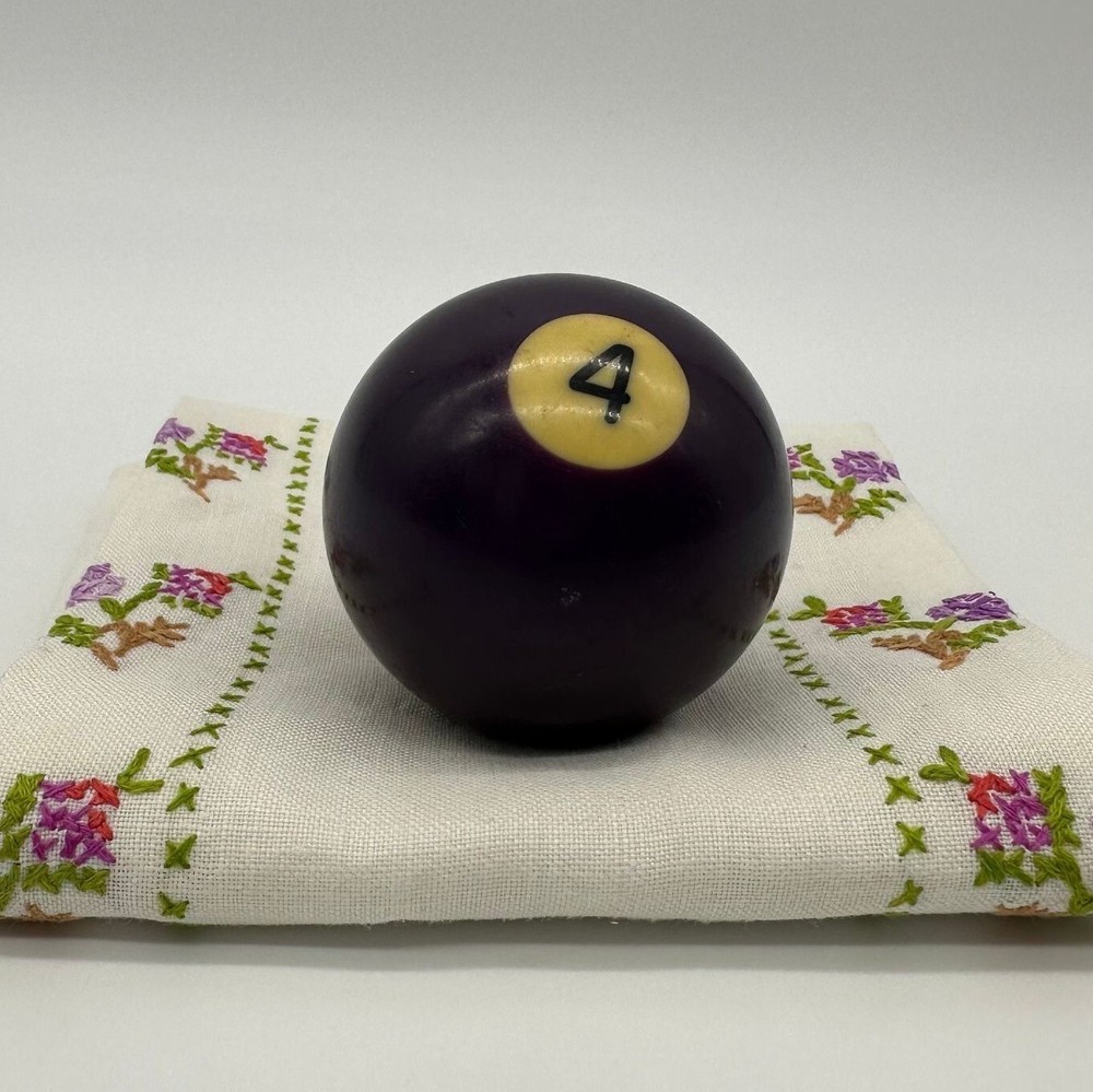 Vintage Billiard Ball Pool 4 Solid Purple Replacement Table Game Man Cave Decor