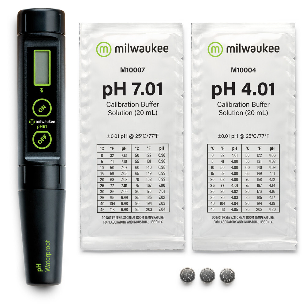 Milwaukee Ph51 Waterproof pH Tester with Replaceable Probe