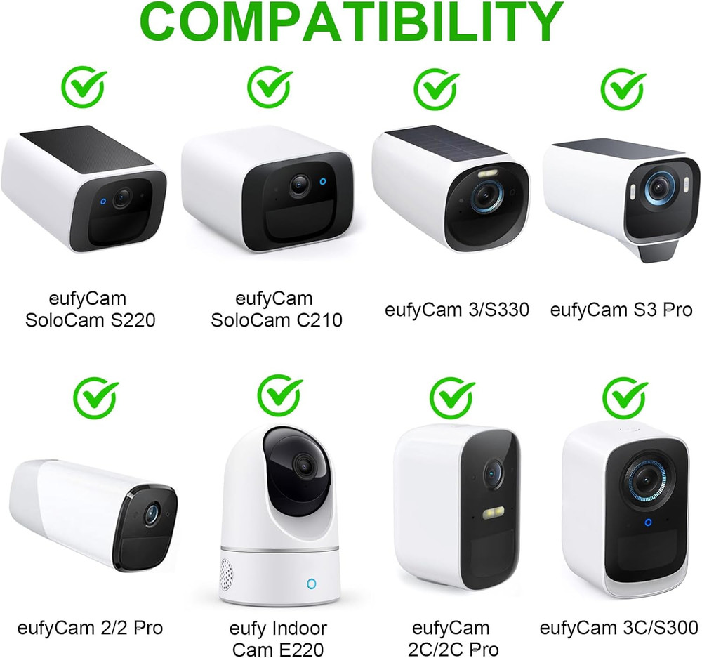 2Pack Security Camera Mount for Eufy Solocam S220/C210, Eufycam 2C/2C Pro, 3/S33