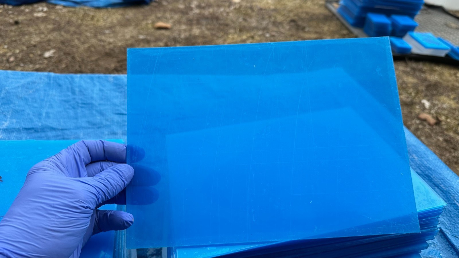 Lot of 102 New Sheets of 10-7/8" x 7-7/8" Acrylic Clear Plexiglass Plexi