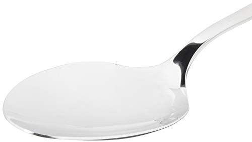 18-8 Stainless Steel Plating Spoon with Solid Bowl, 9 Silver Solid Bowl - 9"