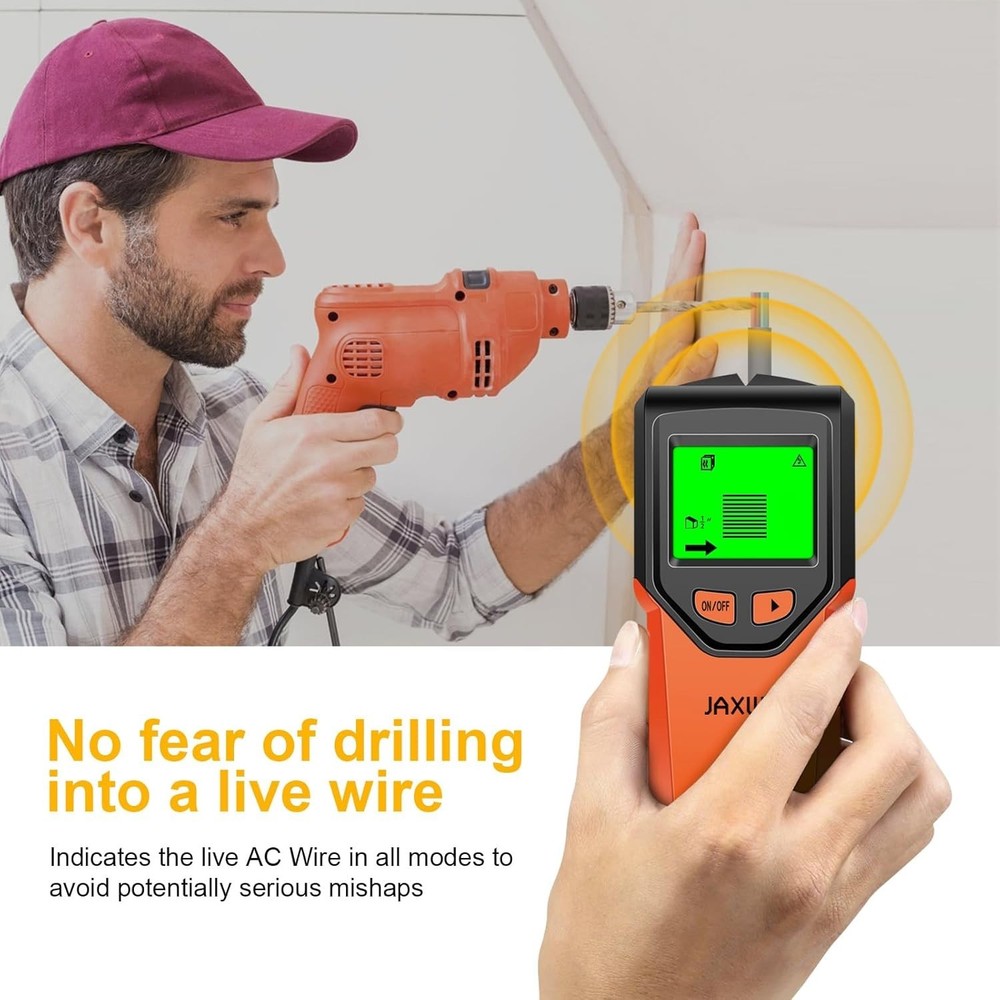 Stud Finder Wall Scanner - 5 in 1 Stud Finder Tool w/Microprocessor Chip and ...