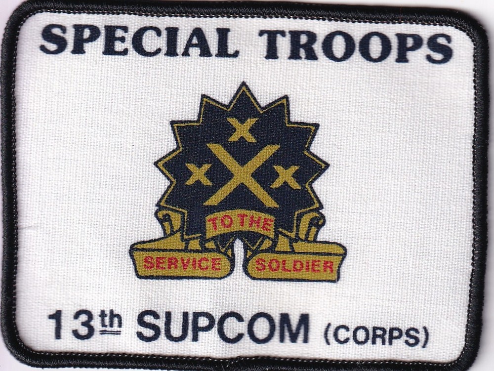 13th SUPCOM Corps Special Troops patch small batch silkscreen US Army Cold War