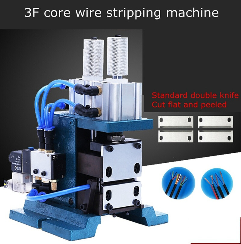 Pneumatic Stripping Twisting Machine 3F Vertical Core Wire Stripping Machine,