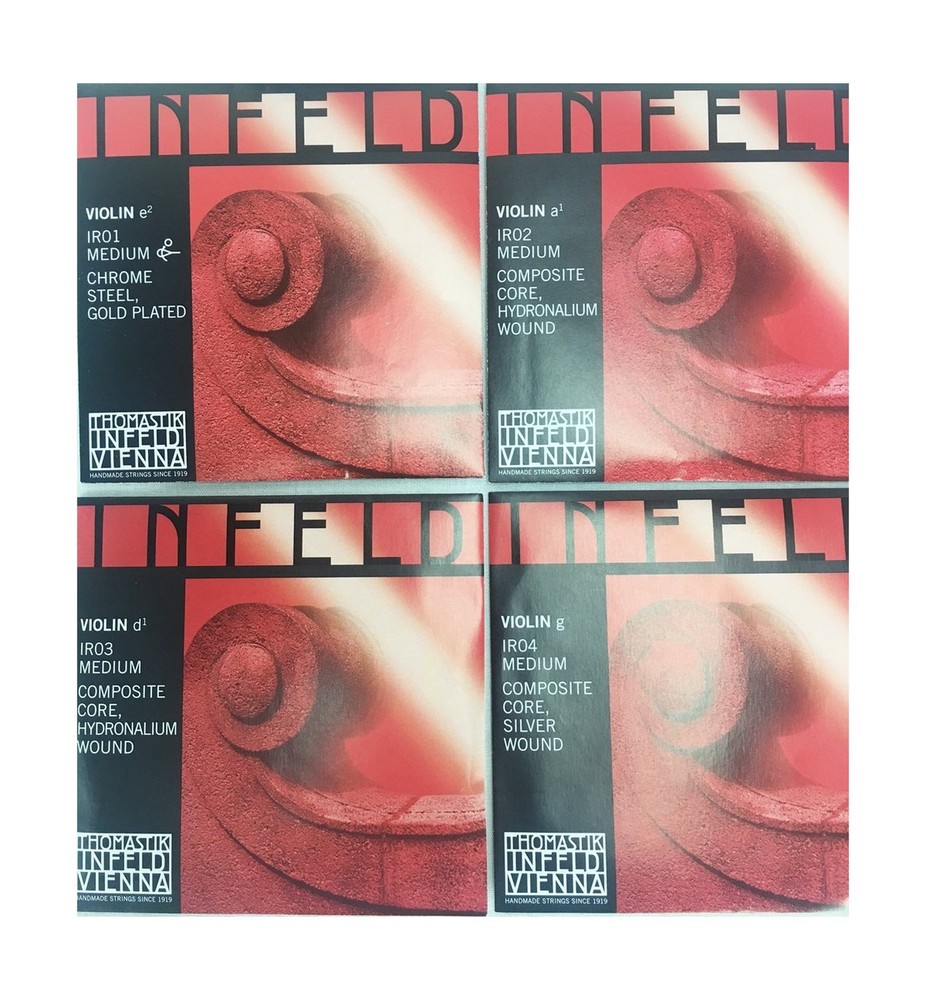 Thomastik Infeld Red 4/4 Violin String Set - Medium Gauge with Removable Ball...