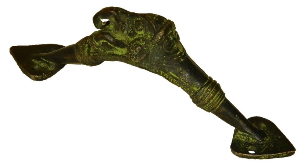 Elephant Shape Door Handle Victorian Style Handcrafted Brass Wardrobe Pull Knob
