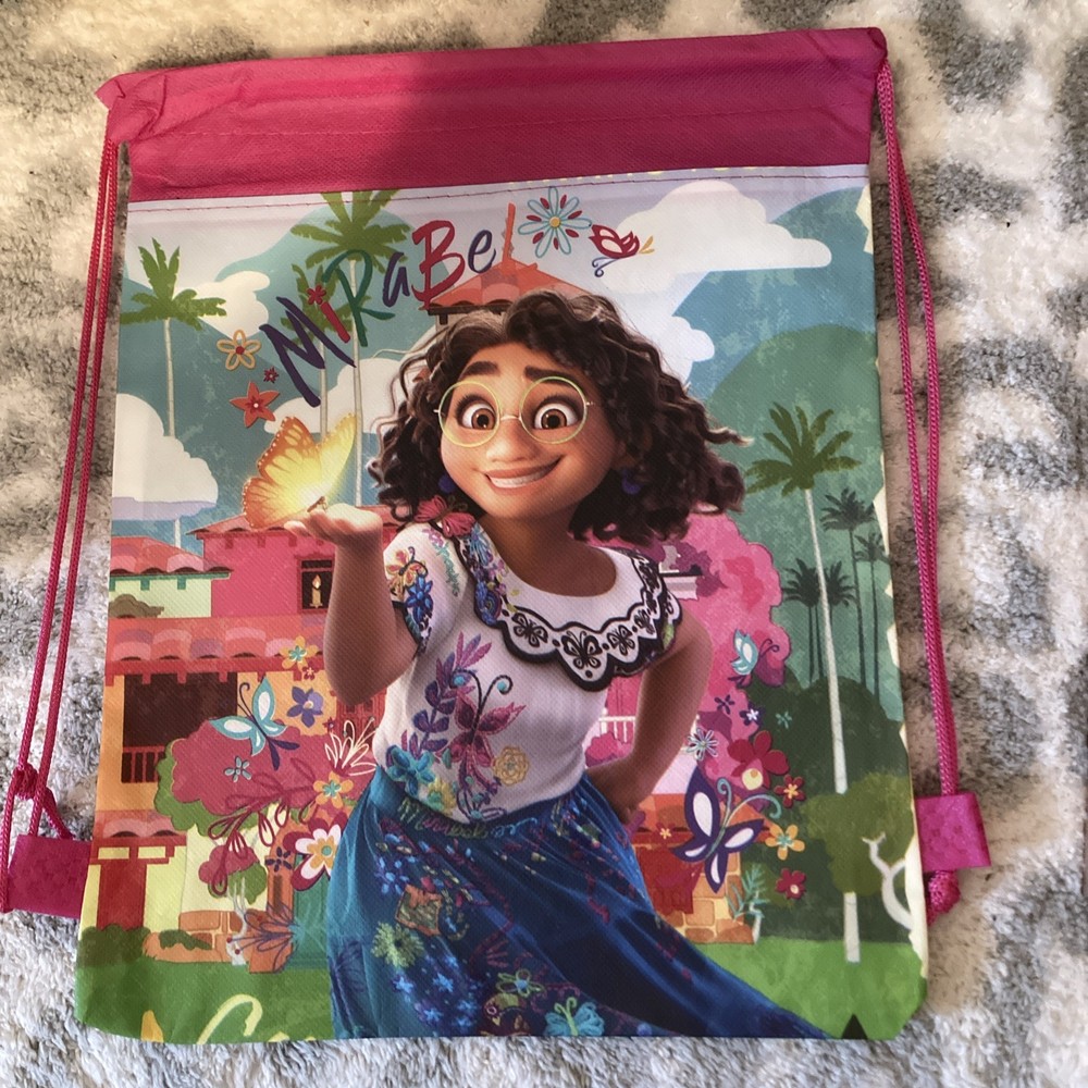 Encanto Maribel  Drawstring Backpack Swim Bag Canvas Reusable