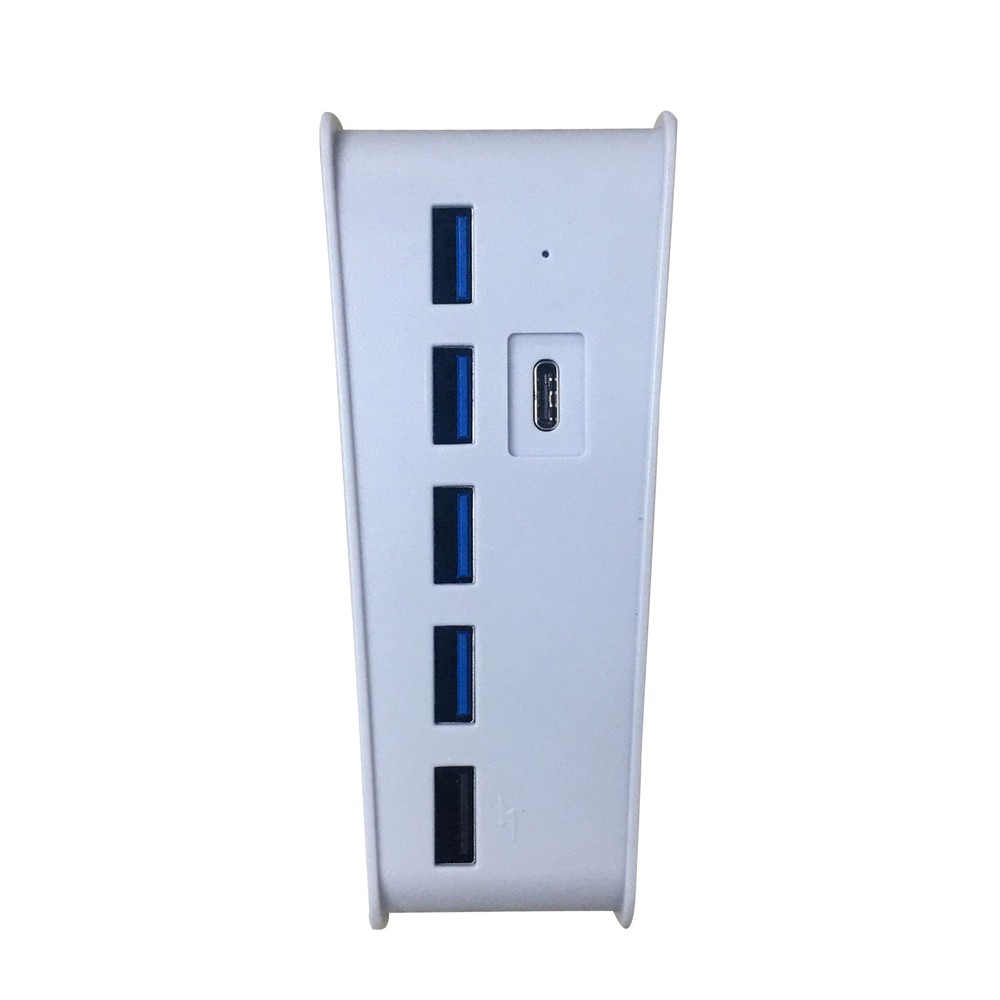 White 6-Port Extend USB Hub Adapter Splitter For Sony PS5 PS4 Pro Game Console E