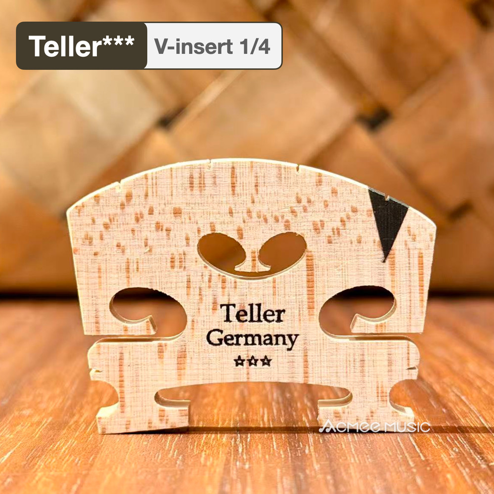 Teller*** Germany 1/4 Size Violin Semi Fitted Bridge Ebony V Insert