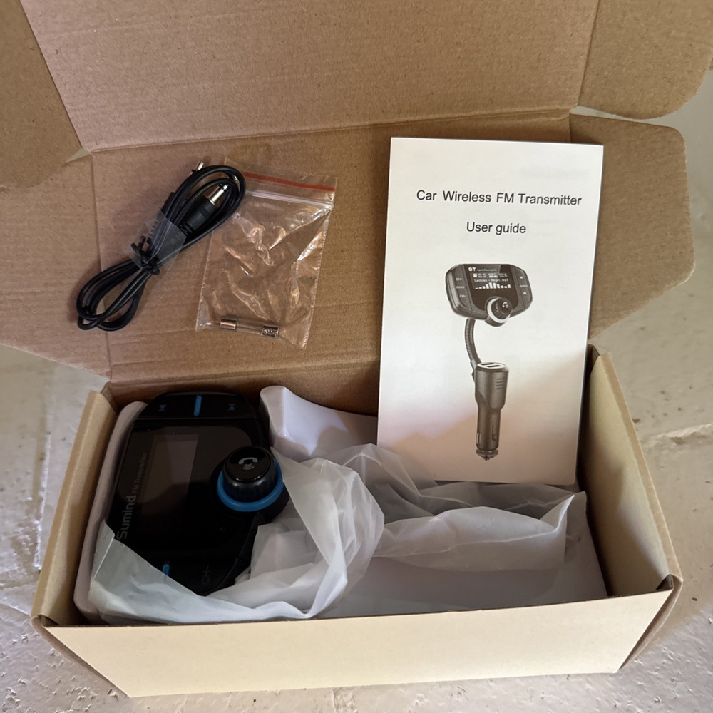 Upgraded Version Bluetooth FM Transmitter, Sumind Wireless Radio Adapter Car Kit
