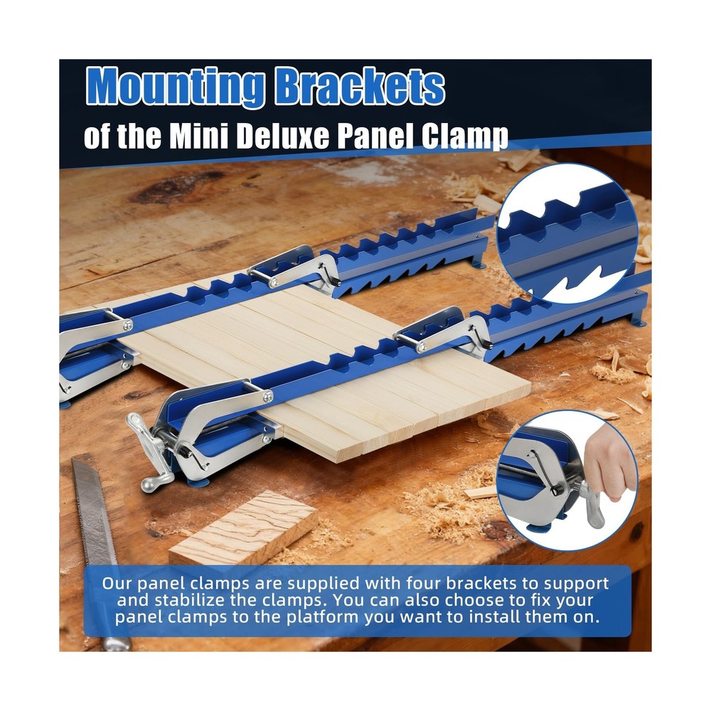 41 Inch Panel Clamps Woodworking (2-Pack) with Mounting Brackets, 4-Way Press...