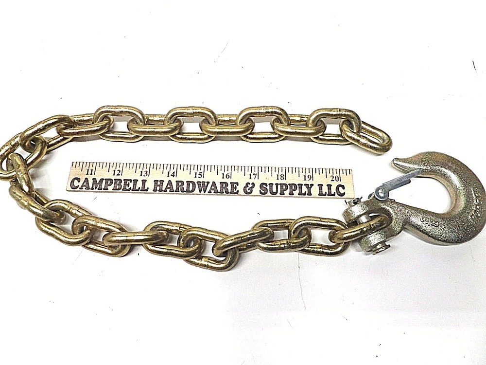 Auto Body Frame Machine Pull Chain 3/8" x 3' Grade 70 with 3/8" Clevis Slip Hook