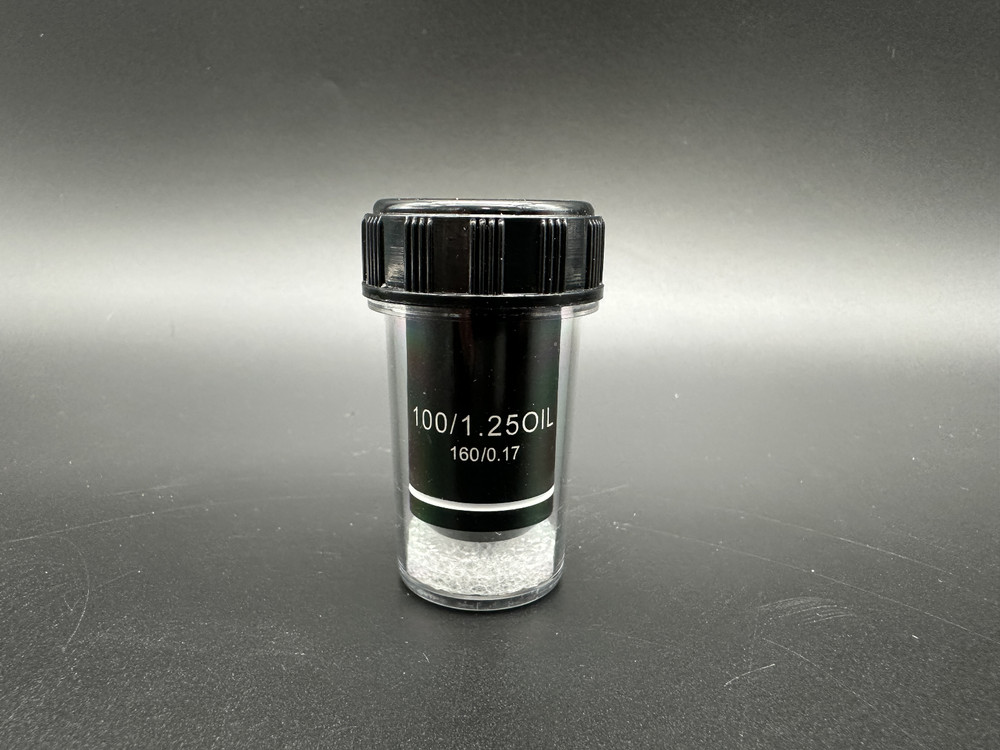 AmScope 100X Achromatic Microscope Oil Immersion Objective with Black Finish