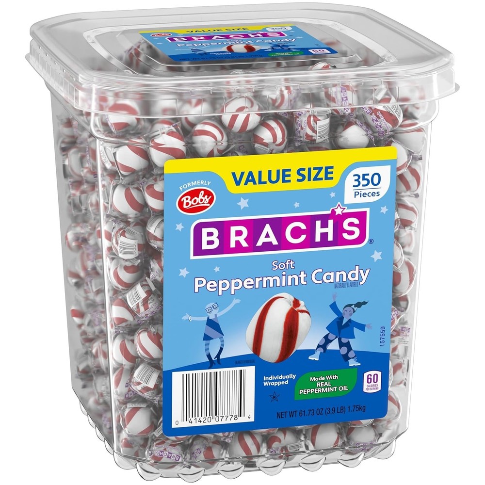 Bob's Sweet Stripes Soft Peppermint Twists, 700 Mint Pack