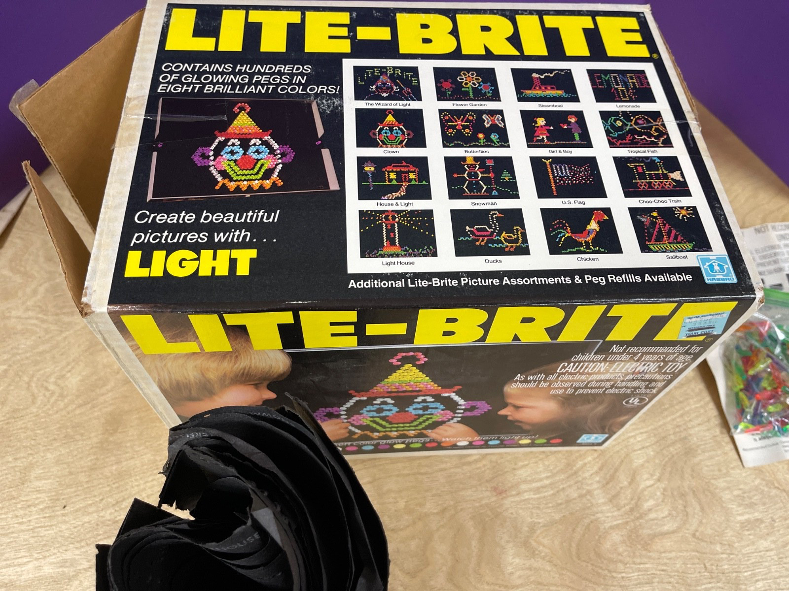 Lite Brite Vintage 1983 In Original Box Pegs Pages Works Retro 80s