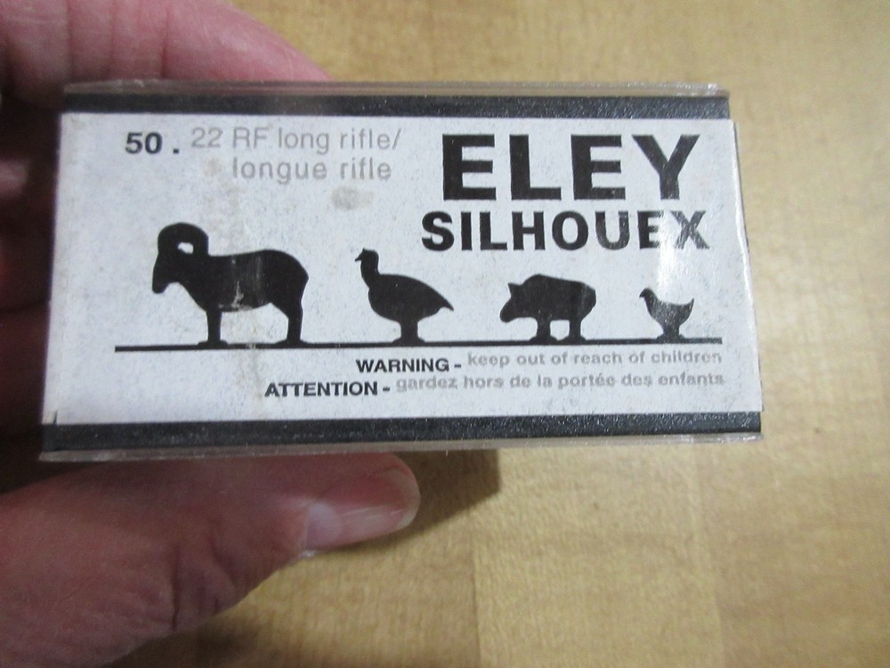 Empty Ammo Box 22 Cal Eley Silhouex Plastic Box (#40). (w20)