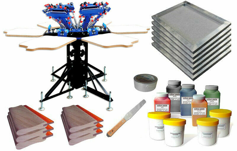 TECHTONGDA 6 Color Screen Printing Kit Micro-adjust Beginner Kit Full Function