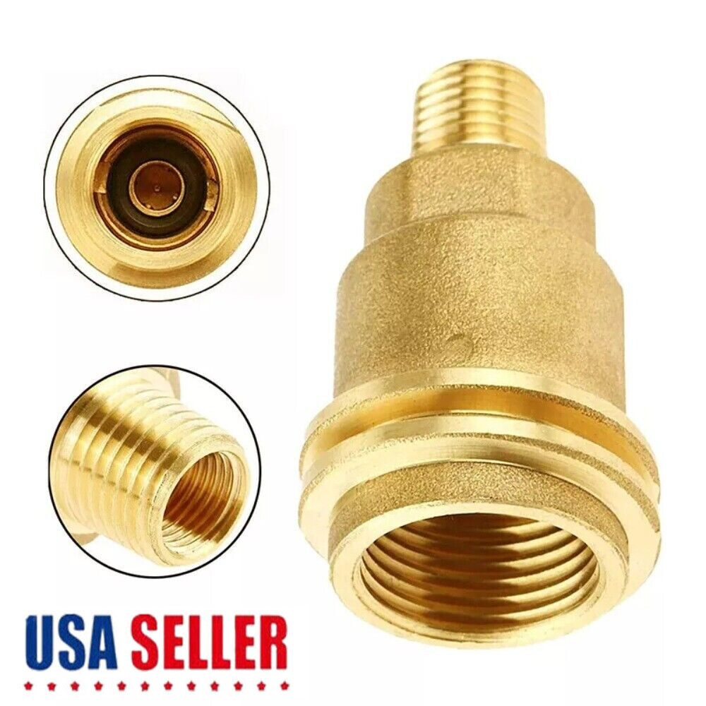Propane Gas Fitting Adapter Solid Brass QCC1 Pipe Connect Nut 1/4" Male Thread