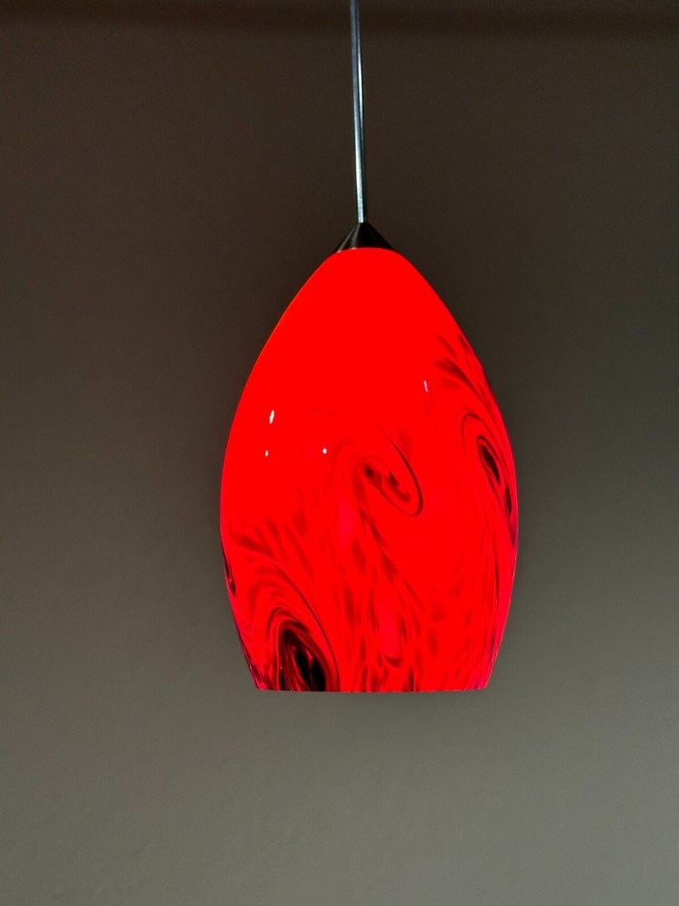 Red Lava Pendant - Tech Lighting Compatible - 12V Halogen - NEW