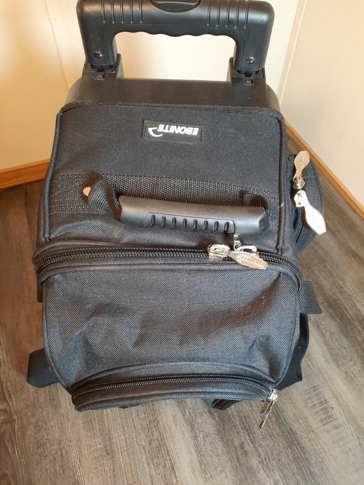 Ebonite Transport 2 Ball Roller Bowling Bag Black