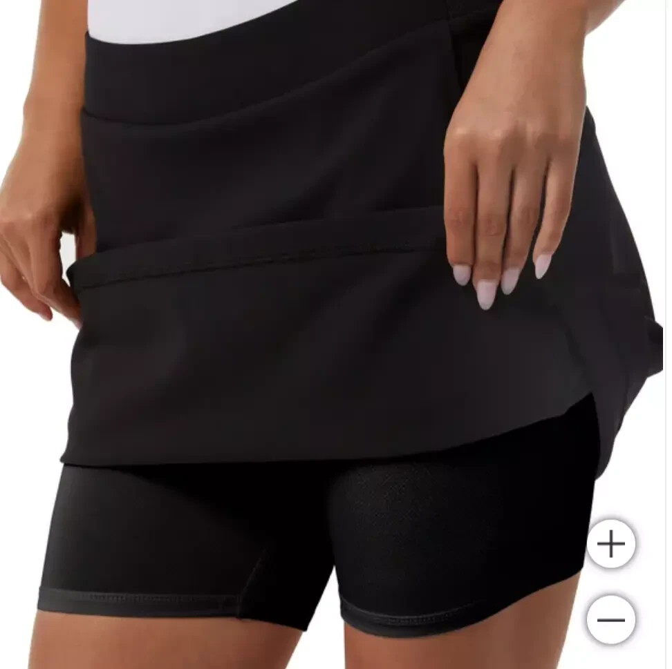32 Degrees Cool Women's Soft 4-Way Stretch Comfort Skort, Black, Size S