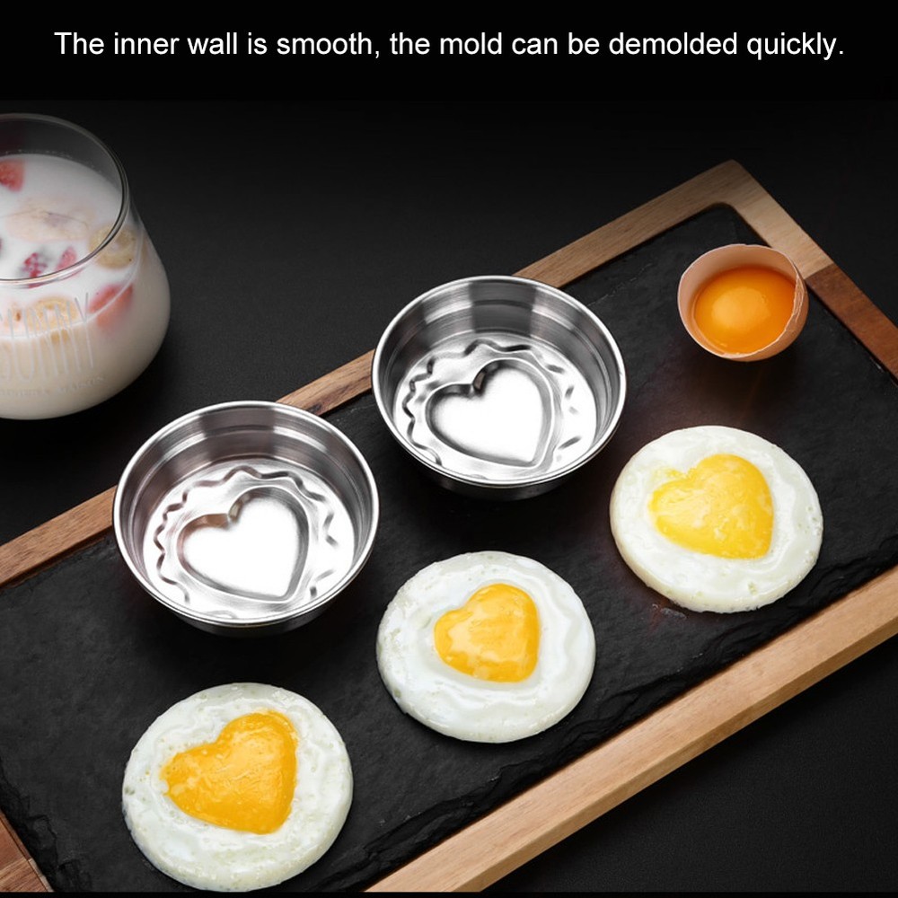 DIY Heart Shape Egg Mold Cooker For Kitchen Tools