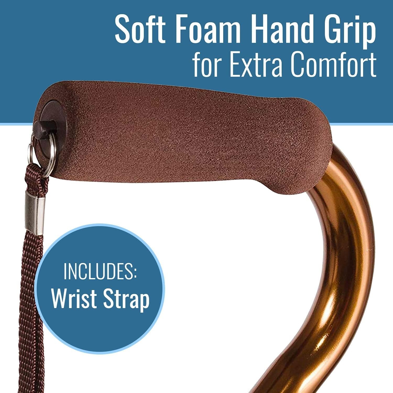 DMI Deluxe Adjustable Walking Cane for Men and Women 30 to 39 inches Bronze