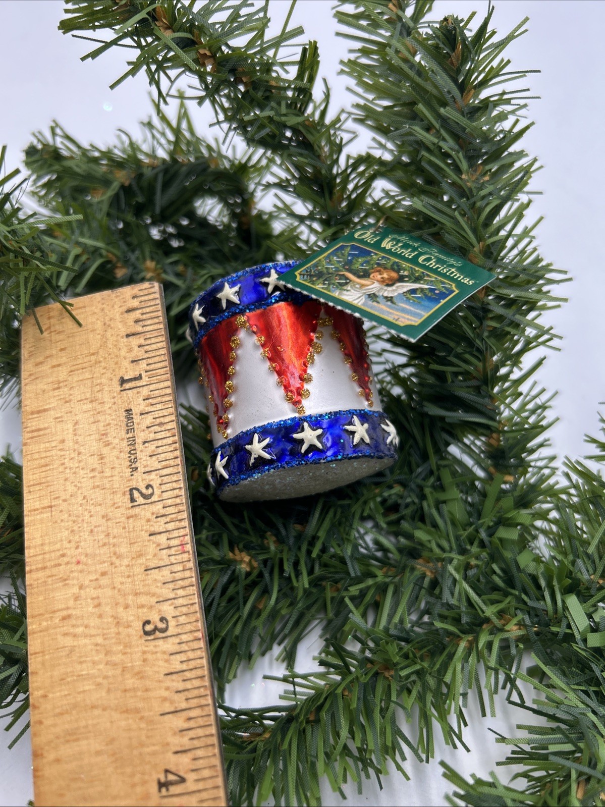 Old World Christmas Patriotic Drum New NO TAG