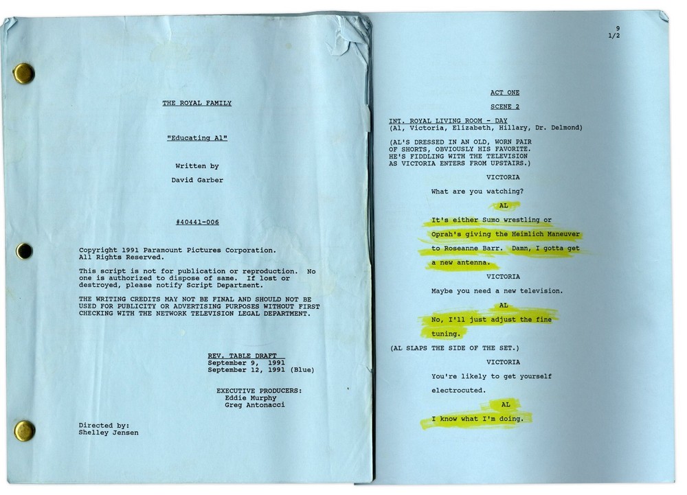 ''Royal Family'' Episode 7 Revised Table Draft Script